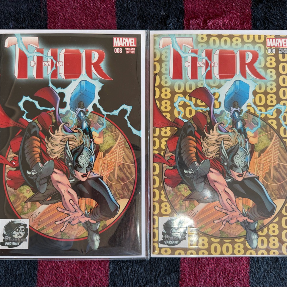 Marvel Thor Comic Cover - Red, Blue, Black